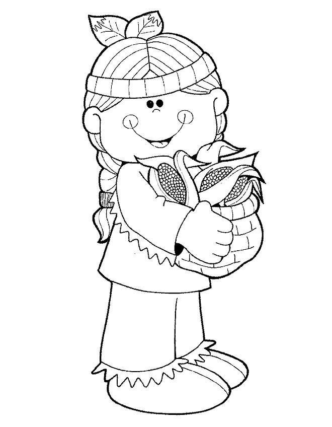 indian coloring pages 9
