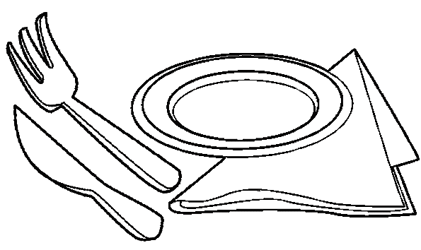 Kitchen and cooking coloring pages