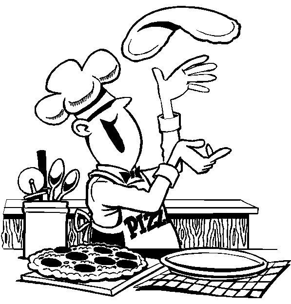 Kitchen and cooking coloring pages