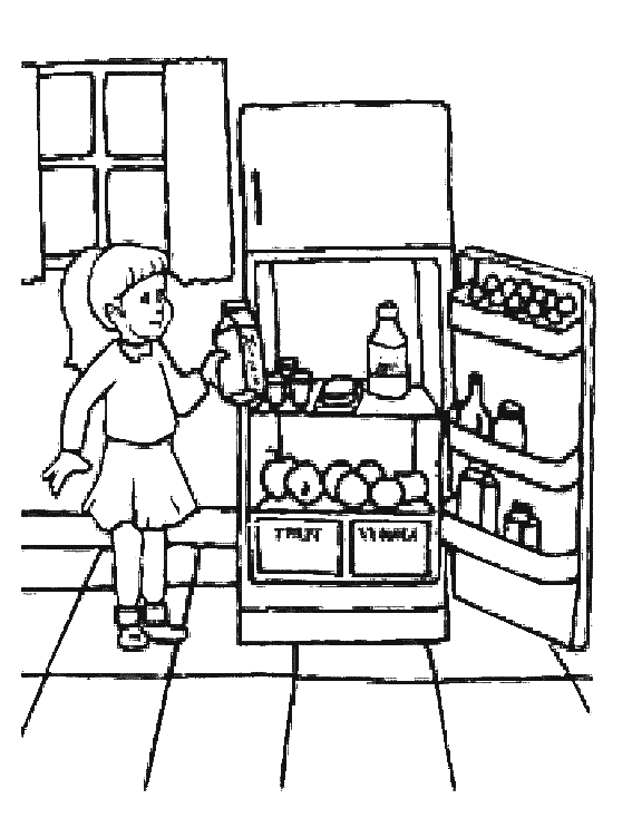 Kitchen and cooking coloring pages