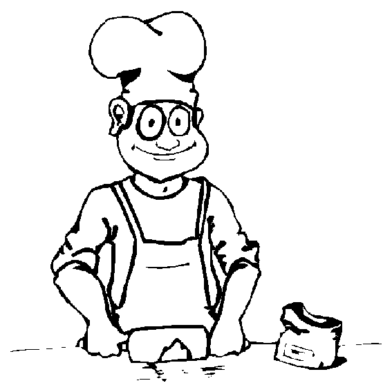 Kitchen and cooking coloring pages