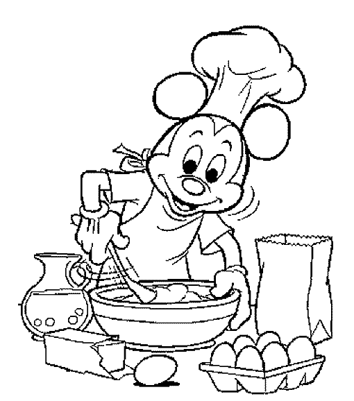 Kitchen and cooking coloring pages