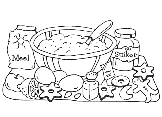 Kitchen and cooking coloring pages