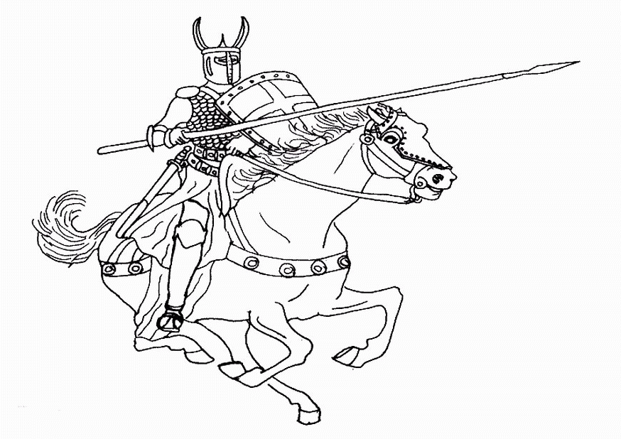 Knights coloring pages