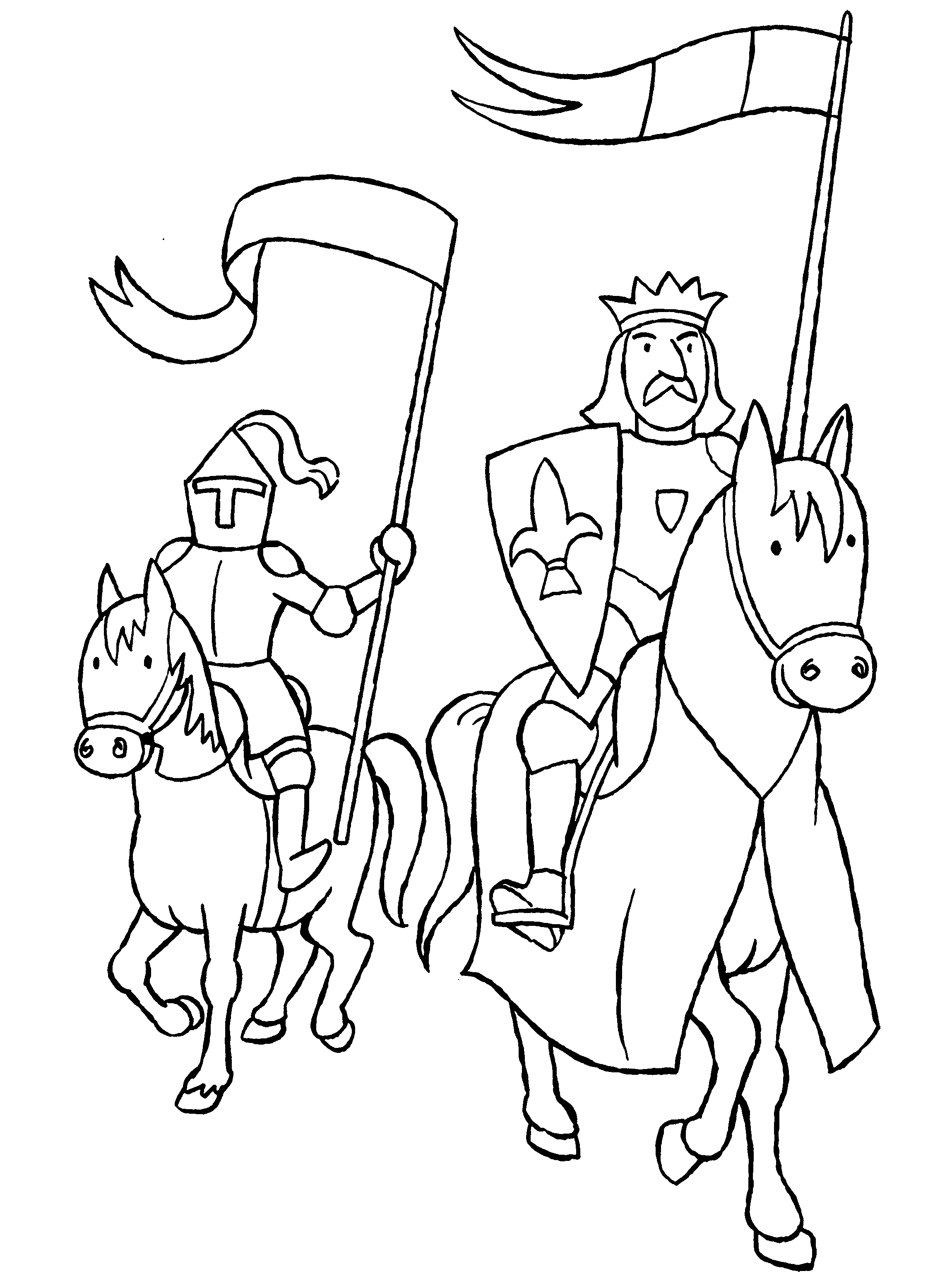 Coloring pages Knights