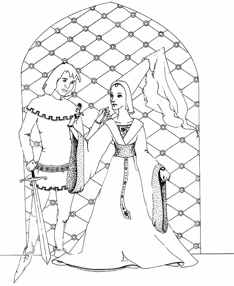 Knights coloring pages