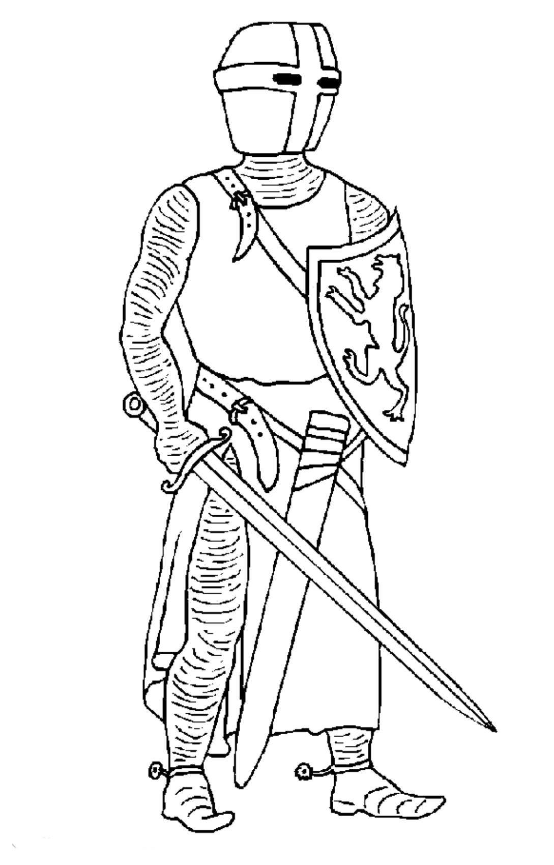 Knights coloring pages