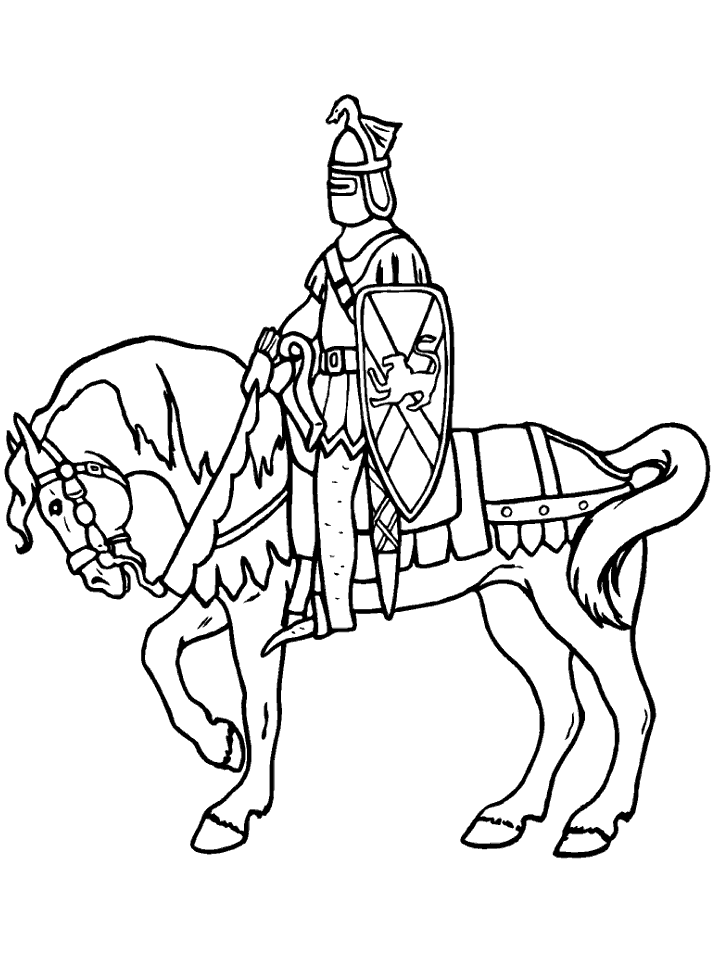 Knights coloring pages