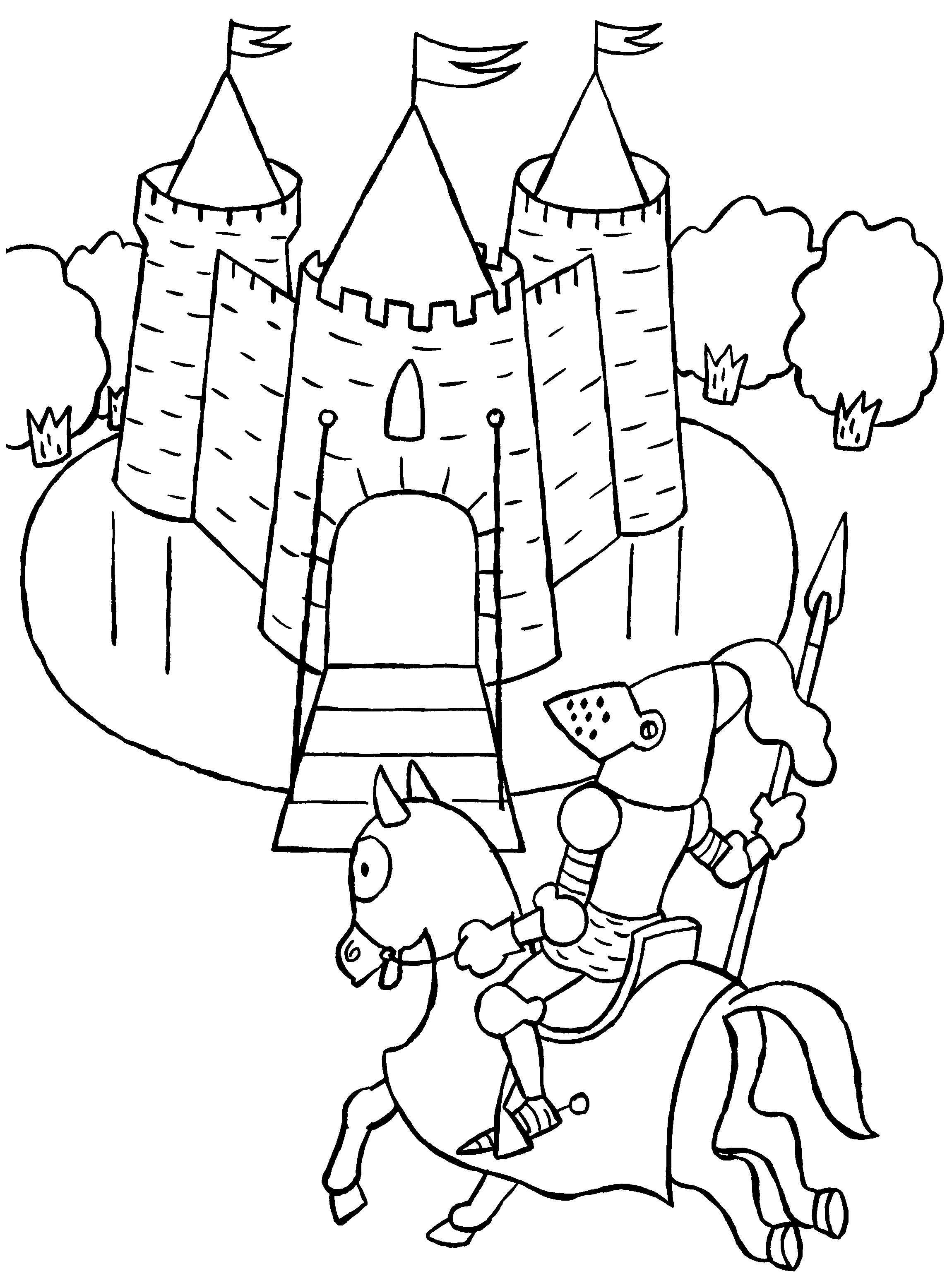 Knights coloring pages