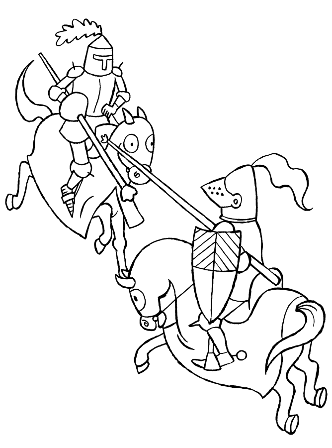 Knights coloring pages