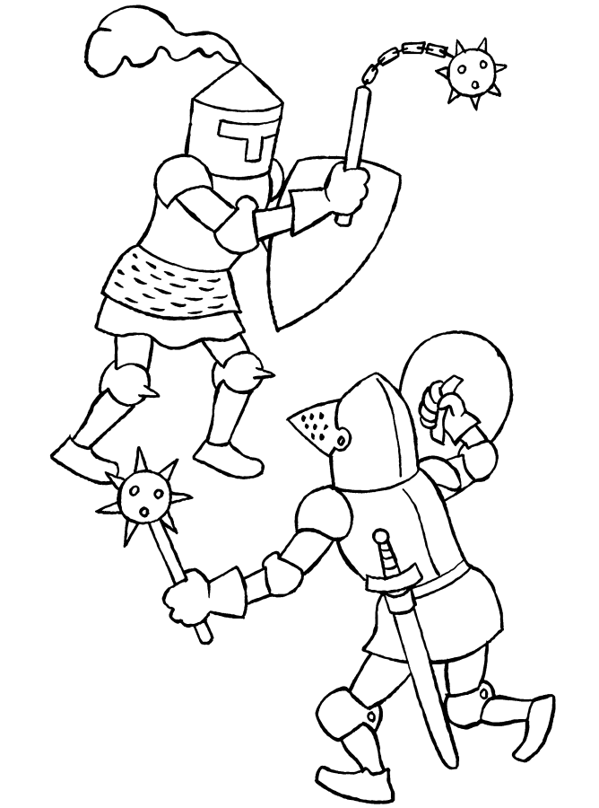 Knights coloring pages