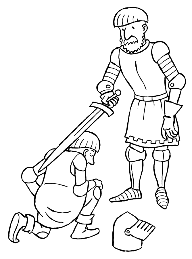 Knights coloring pages