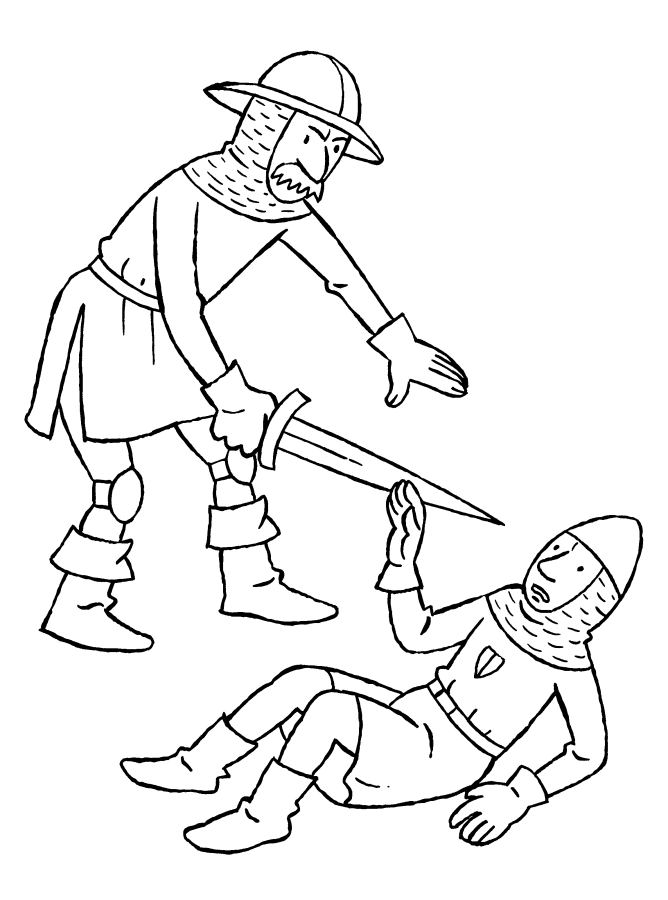 Knights coloring pages