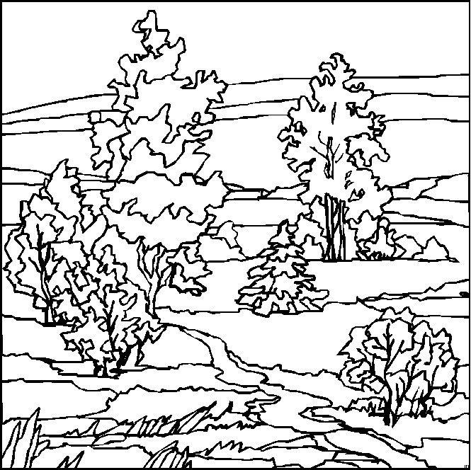 Landscapes coloring pages