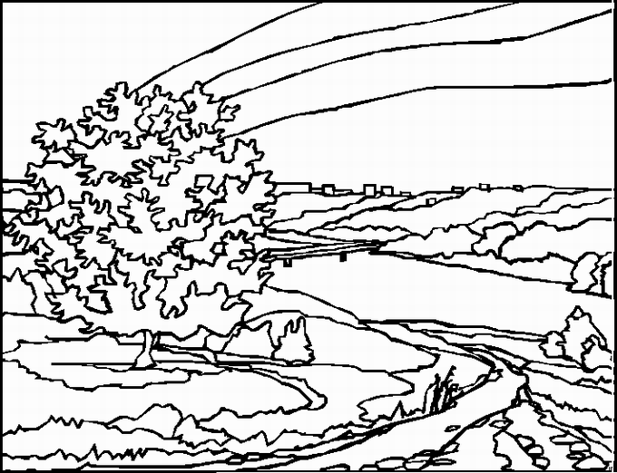 Landscapes coloring pages