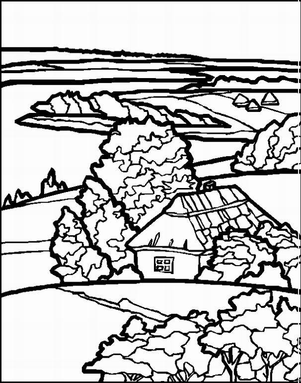 Landscapes coloring pages