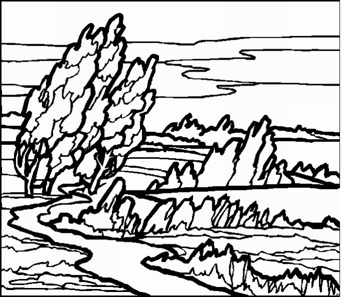 Landscapes coloring pages