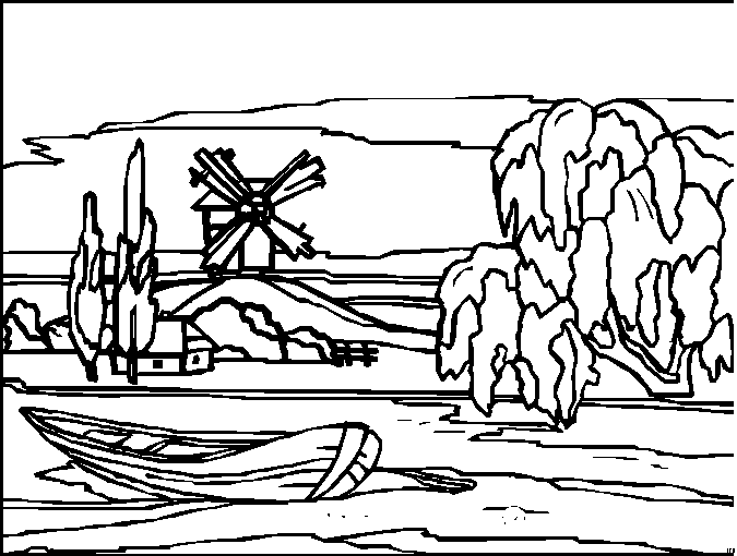 Landscapes coloring pages