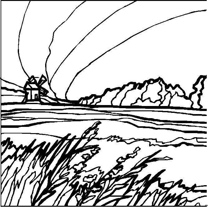 Landscapes coloring pages