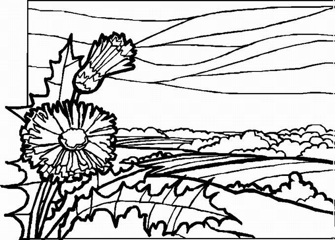 Landscapes coloring pages