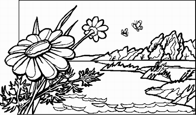 Landscapes coloring pages