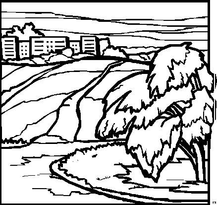 Landscapes coloring pages