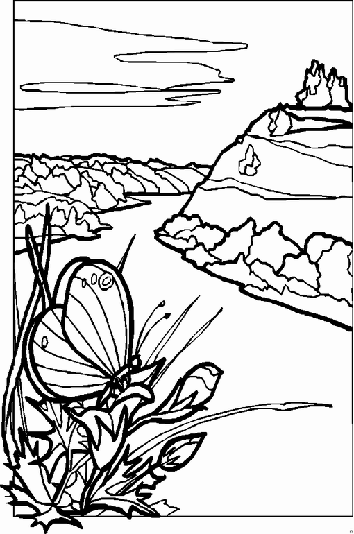 Landscapes coloring pages