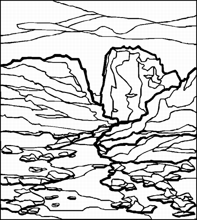 Landscapes coloring pages