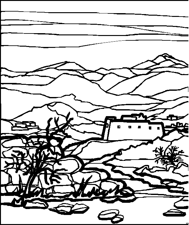 Landscapes coloring pages