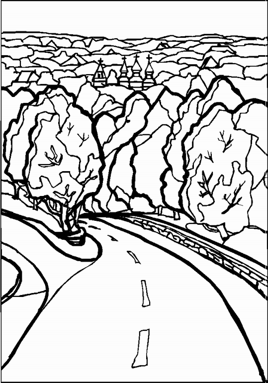 Landscapes coloring pages