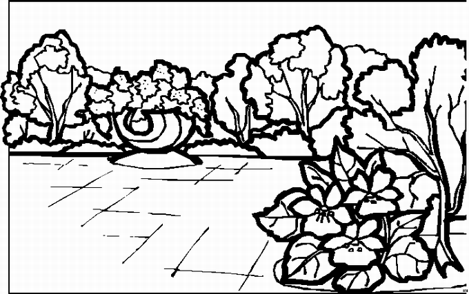 Landscapes coloring pages