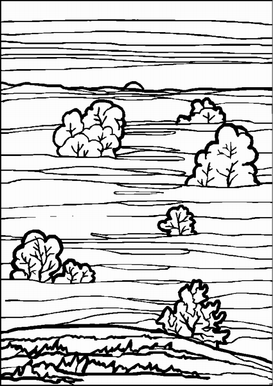 Landscapes coloring pages