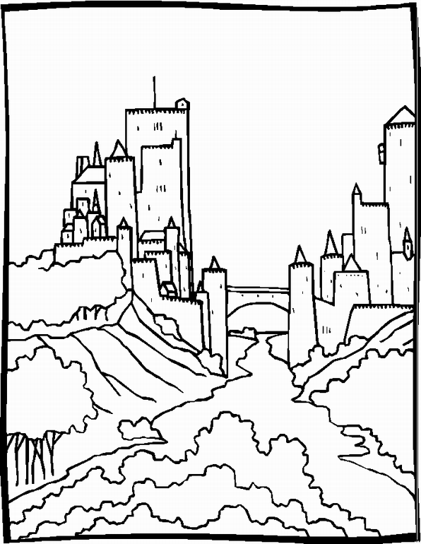 Landscapes coloring pages