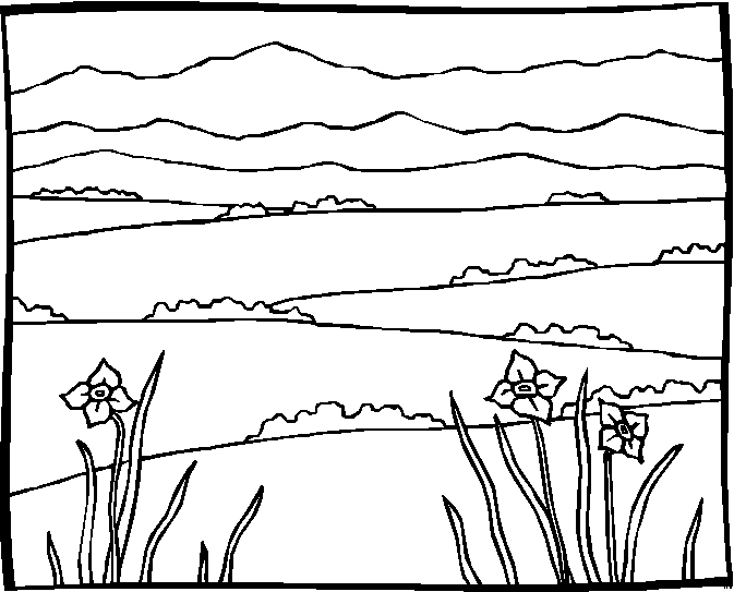 Landscapes coloring pages