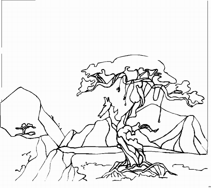 Landscapes coloring pages