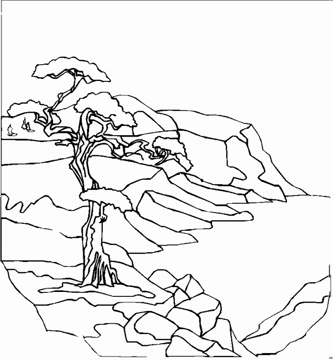 Landscapes coloring pages