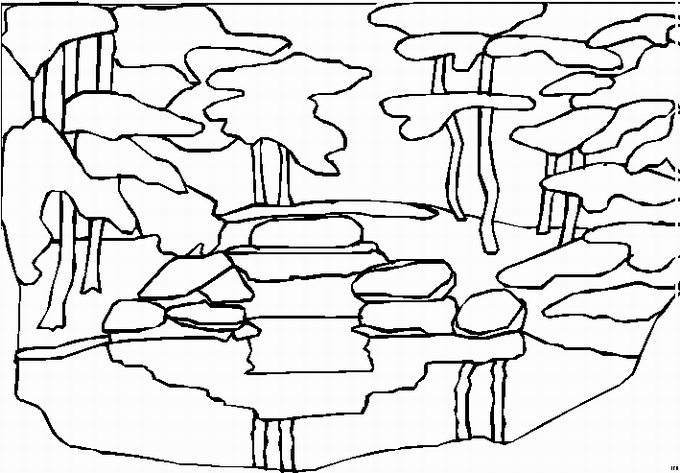 Landscapes coloring pages