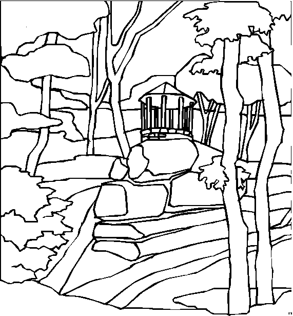 Landscapes coloring pages