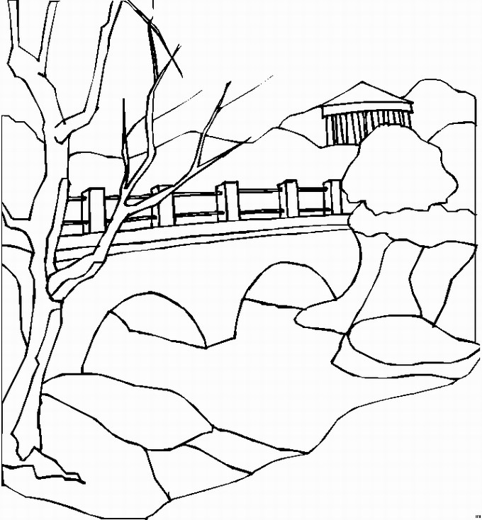 Landscapes coloring pages