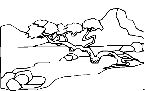 Landscapes coloring pages