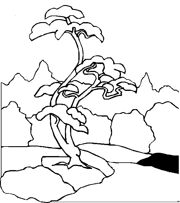 Landscapes coloring pages