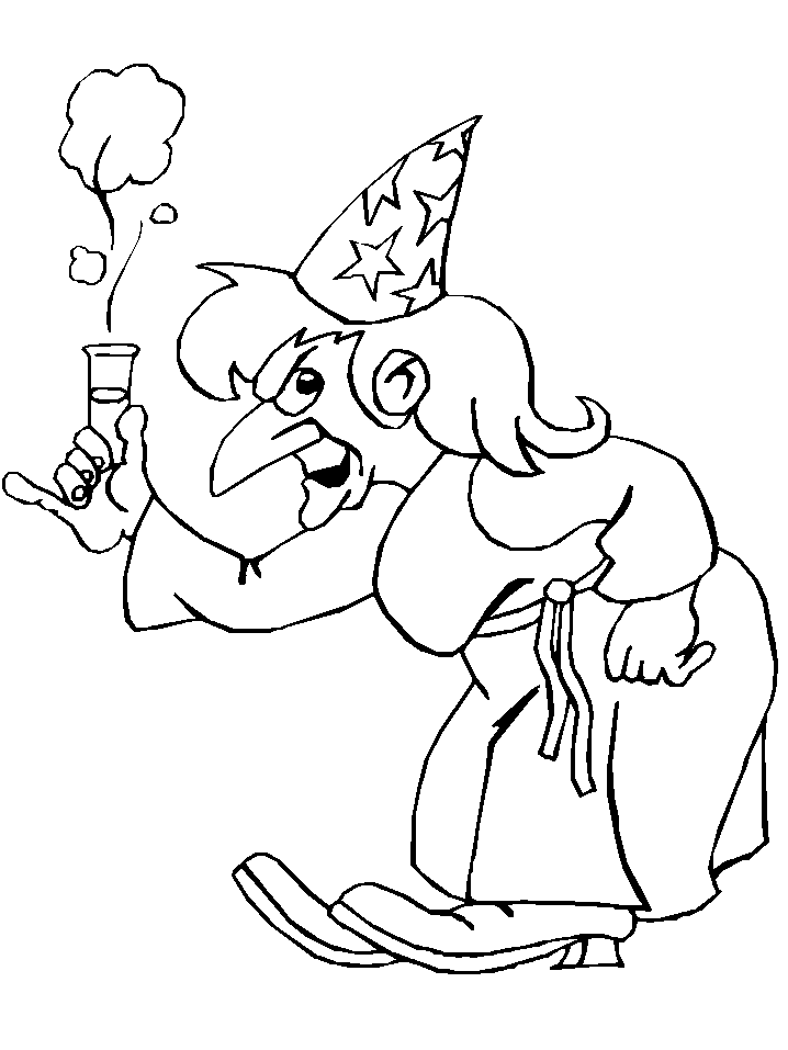 Magician coloring pages