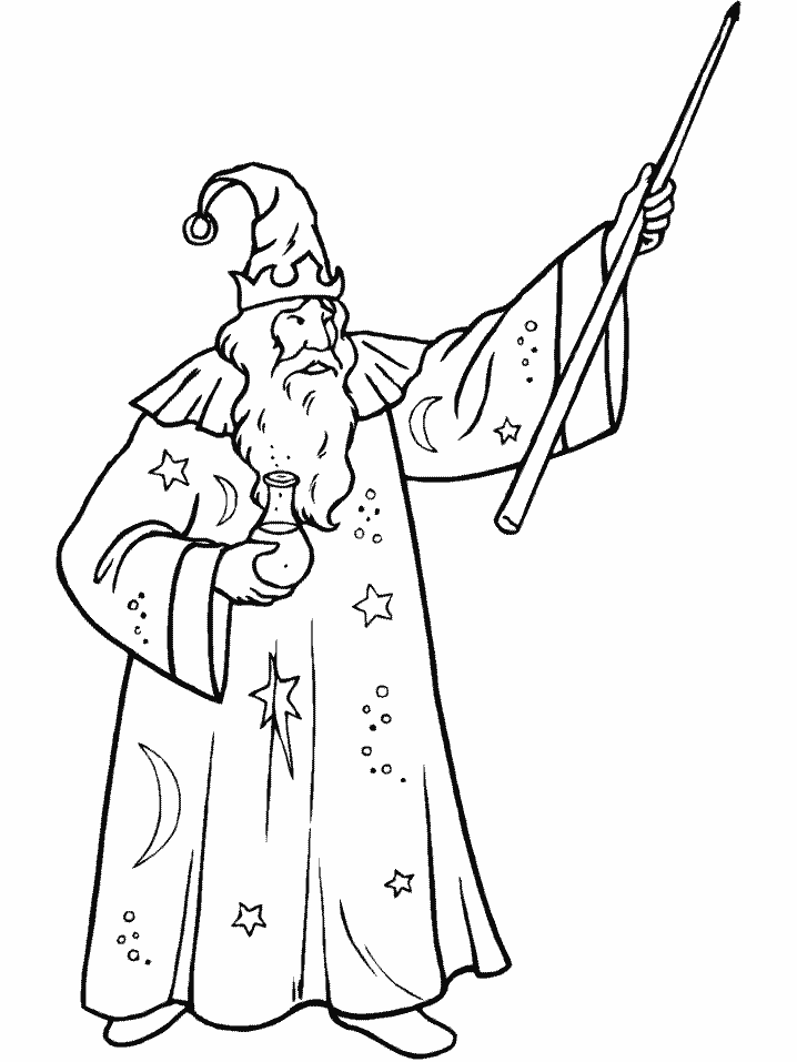 Magician coloring pages