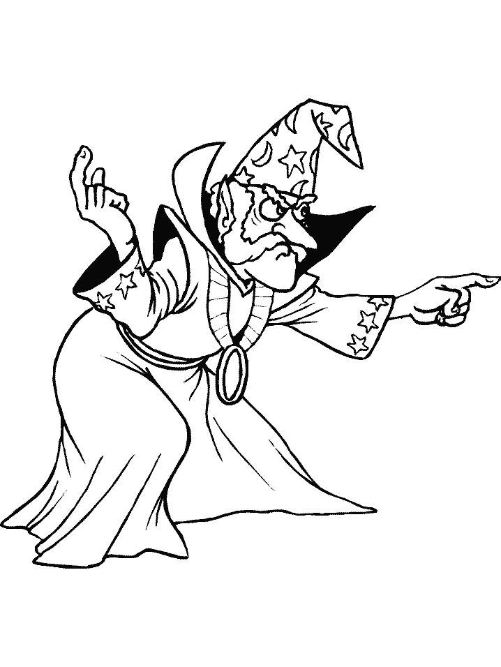 Magician coloring pages