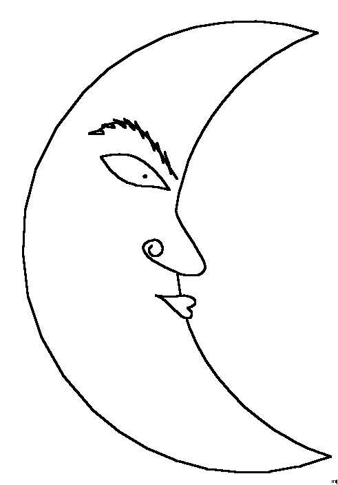 Moon coloring pages