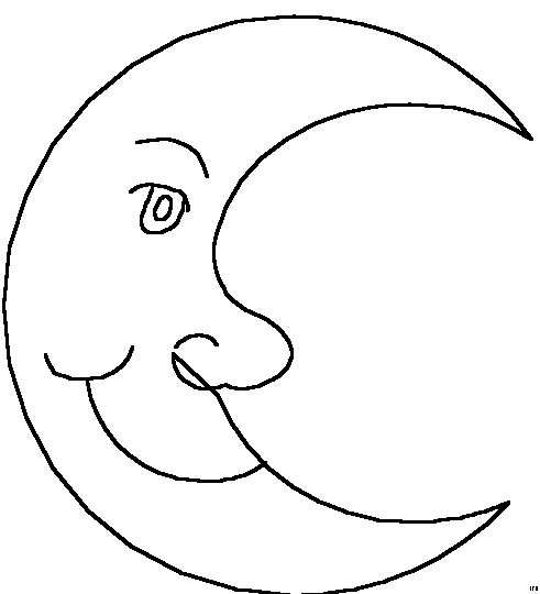 Moon coloring pages