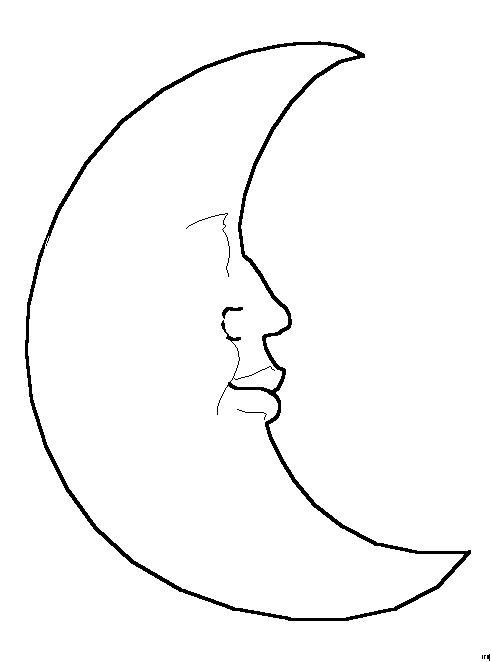 Moon coloring pages