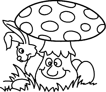 Mushrooms coloring pages