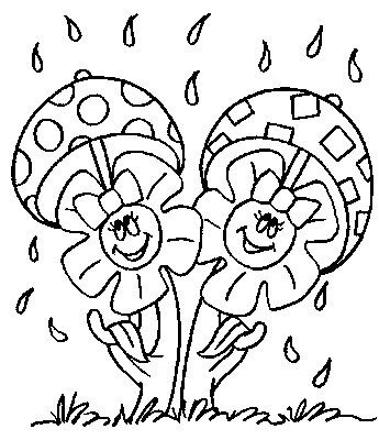 Mushrooms coloring pages