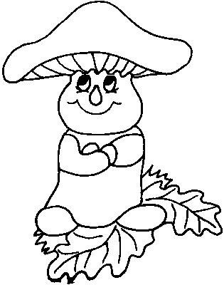 Mushrooms coloring pages